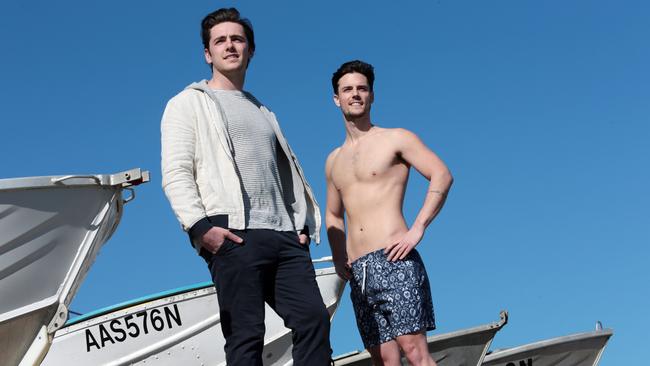 Models Andrew Muston and Pete Dickin wearing clothing from Venroy. Picture: John Fotiadis