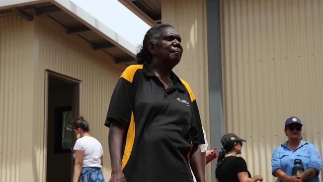 Groote Eylandt leaders on a site tour of the Anindilyakwa Healing Centre, Groote Eylandt on Friday February 2. Picture: Zizi Averill