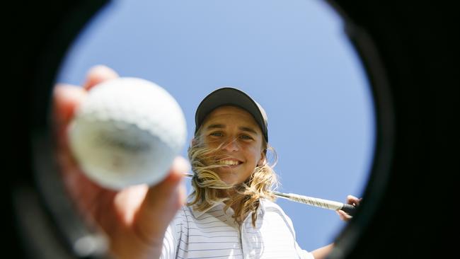 Golfer Cooper Grant at St Michaels Golf Club in Little Bay where he trains and plays for hours each week.