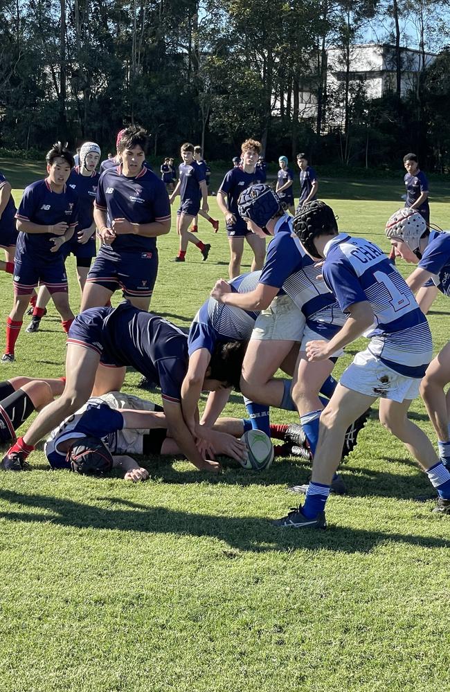 Canterbury College vs CHAC rugby action.