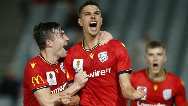 Adelaide United forward George Blackwood has returned to the Reds’ extended squad for the trip to face Central Coast Mariners. Picture: AAP Image/Darren Pateman