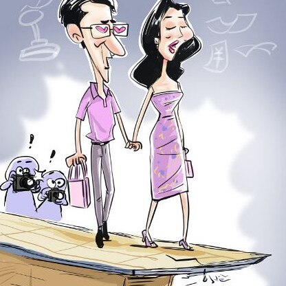 The scandal was covered in a cartoon in the China Daily.