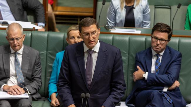 Member for Berowra and Shadow Attorney-General Julian Leeser during Question Time. Picture: NCA NewsWire / Gary Ramage