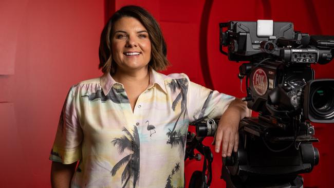 EMBARGOED INTO JANUARY 26. Kelli Underwood at Fox Footy. Kelli is set to receive the Medal of the Order of Australia (OAM) as part of the Australia Day Honours List. Australia Day honours are strictly embargoed until Australia Day. Picture: Jason Edwards