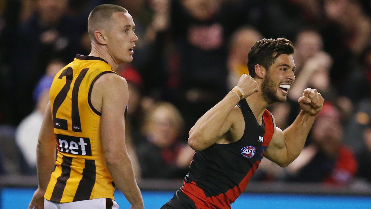 Essendon got the chocolates over Hawthorn on Friday night, moving to 6-6 and keeping their season alive. Photo: Michael Klein