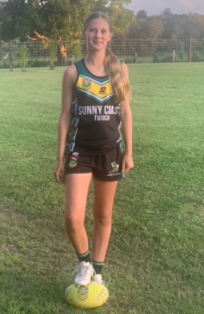 Sunshine Coast Pineapples touch football player Indi Cumner.