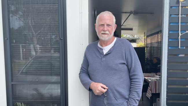 Michael Wiedman outside his home at the Dicky Beach Family Holiday Park. Picture: Letea Cavander