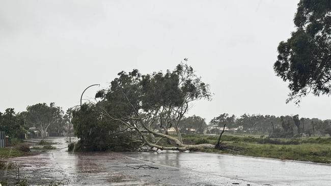 Damage caused by Cyclone Zelia in Port Headland. Picture: Facebook.