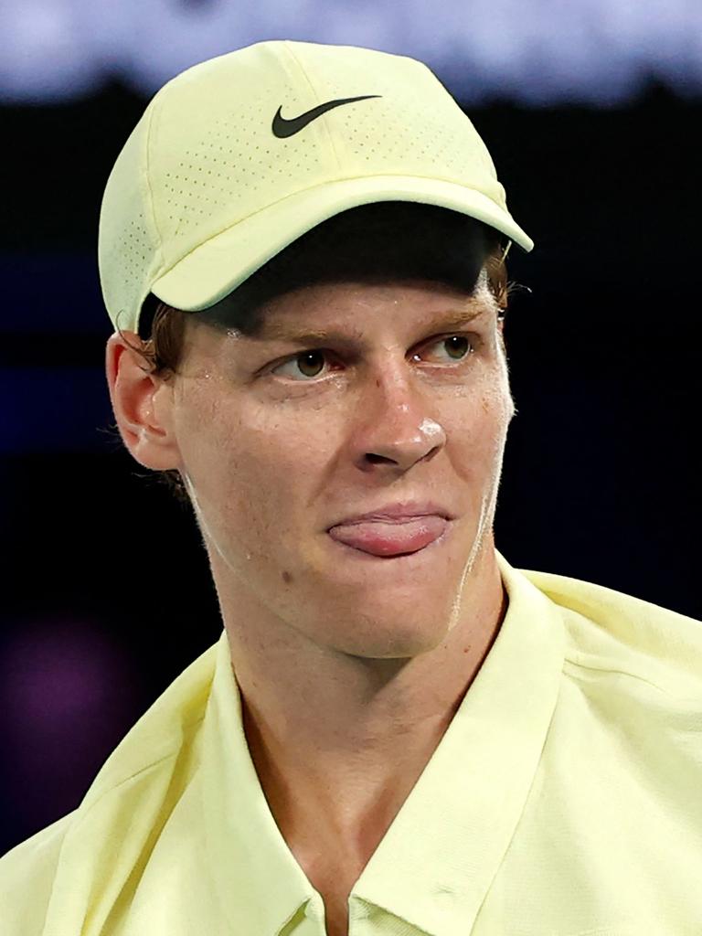 Jannik Sinner will defend his Australian Open title in the final against world No. 2 Alexander Zverev on Sunday night. Picture: Martin Keep / AFP