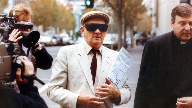 George Pell with Gerald Ridsdale outside court, on August 15 1993.