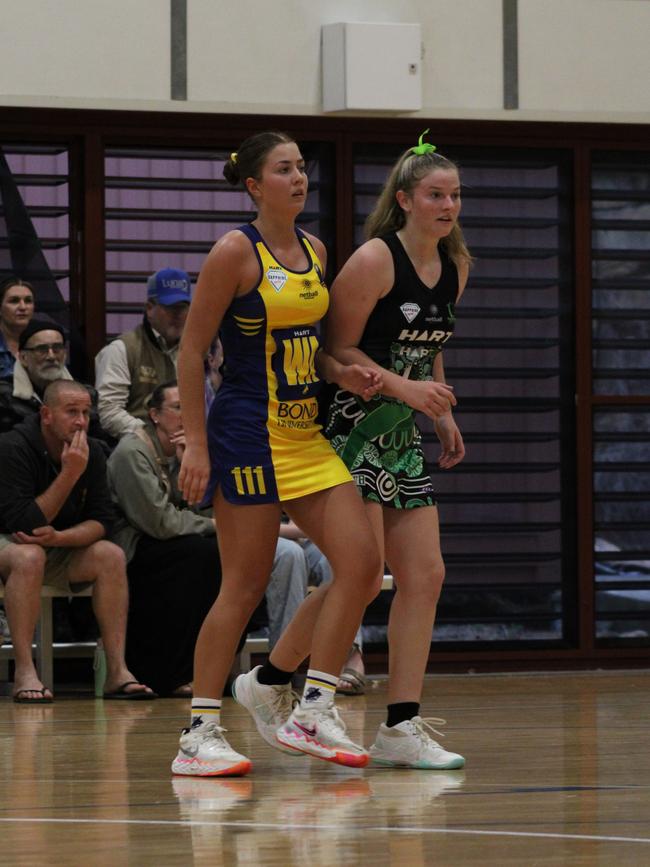 HART Sapphire Series round 1 2024 (Ruby league) Darling Downs Panthers v Bond University Bull Sharks Netball