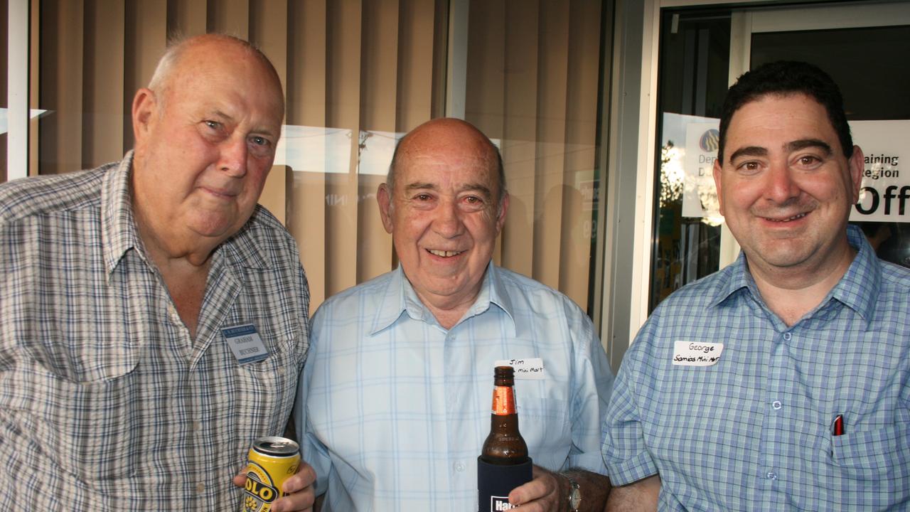 Graham Buchner with Jim and George Samios. Photo Deanna Millard/Warwick Daily News.