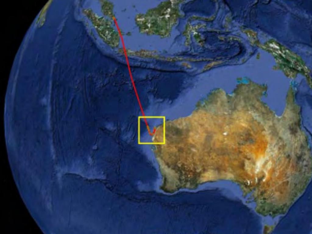 The plane was just off the coast of WA, heading to Perth, when the problems started. Picture: Australian Transport Safety Bureau