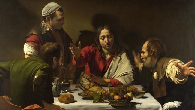 The Supper at Emmaus, c. 1601-02 [London version] by Caravaggio is not in the exhibition.