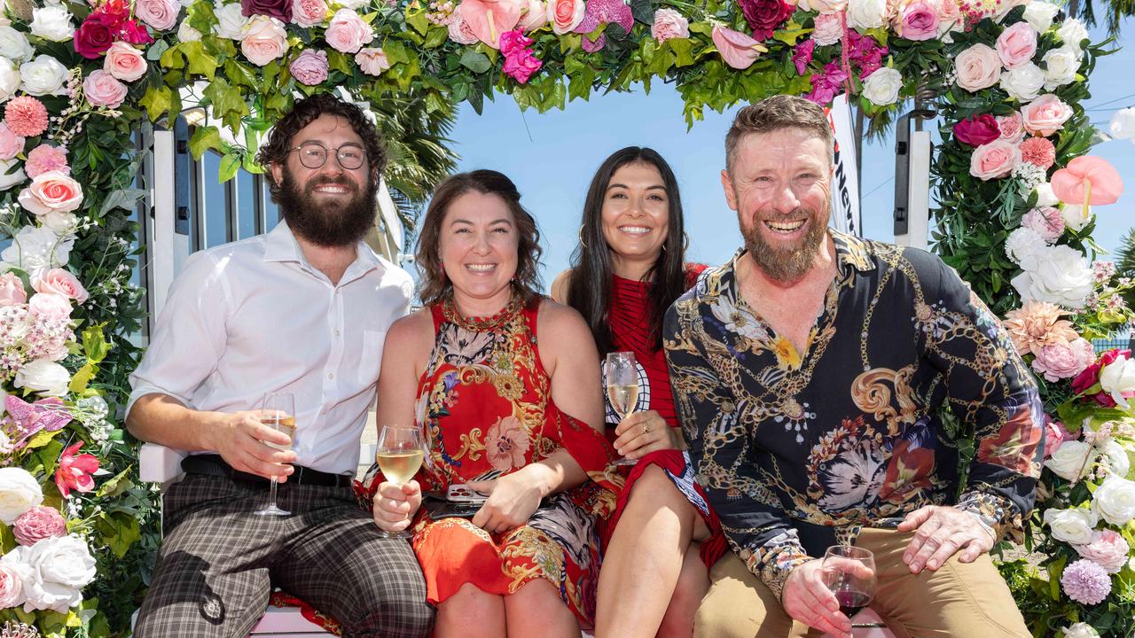 Daniel Bugno, Monica Bugno, winner of Stars of Retail, Tourism and Hospitality, Sara Bugno and Briant Clark at the 2025 NT News Woman of the Year. Picture: Pema Tamang Pakhrin