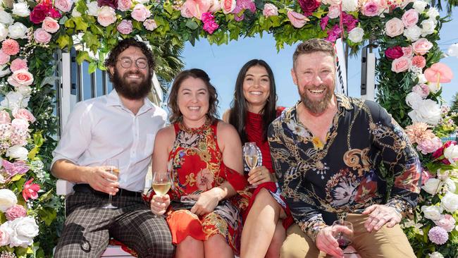 Daniel Bugno, Monica Bugno, winner of Stars of Retail, Tourism and Hospitality, Sara Bugno and Briant Clark at the 2025 NT News Woman of the Year. Picture: Pema Tamang Pakhrin