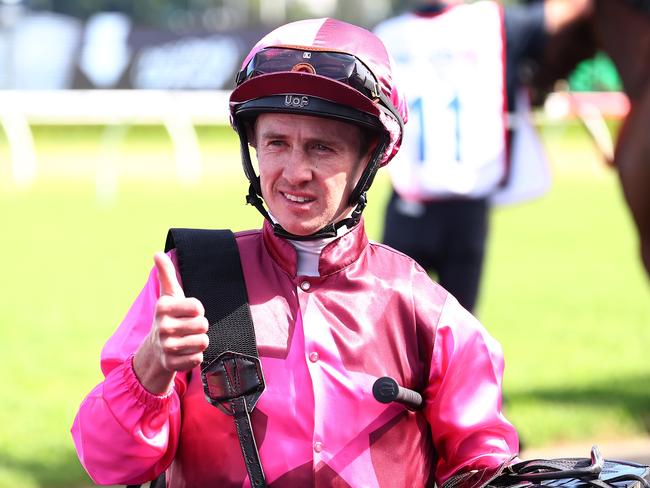 SYDNEY, AUSTRALIA - DECEMBER 23: Brock Ryan riding Noble Soldier wins Race 7 Precise Air during Sydney Racing at Royal Randwick Racecourse on December 23, 2023 in Sydney, Australia. (Photo by Jeremy Ng/Getty Images)