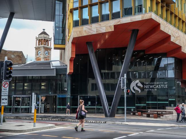 The NUSpace building of the University of Newcastle. Picture: Roni Bintang/Getty Images