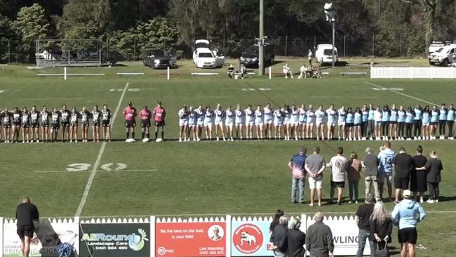Players from both sides and the audience participated in a minute of silence for Sarah before games kicked off.