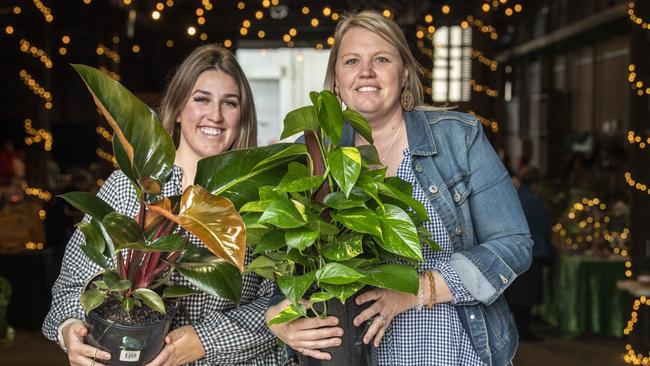 Taylah Gill and Erin Neill from TE Plant Co at the Makers Market Garden Fair. Picture: Nev Madsen.