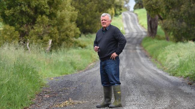 Gruyere man Greg Conway on his unsealed road in 2019. Picture: Josie Hayden