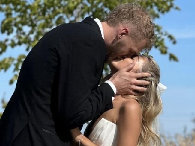 India Maddern, niece of 7News identity Rebecca Maddern, has married NBA star Jock Landale in a lavish countryside ceremony in the UK. Picture: Instagram