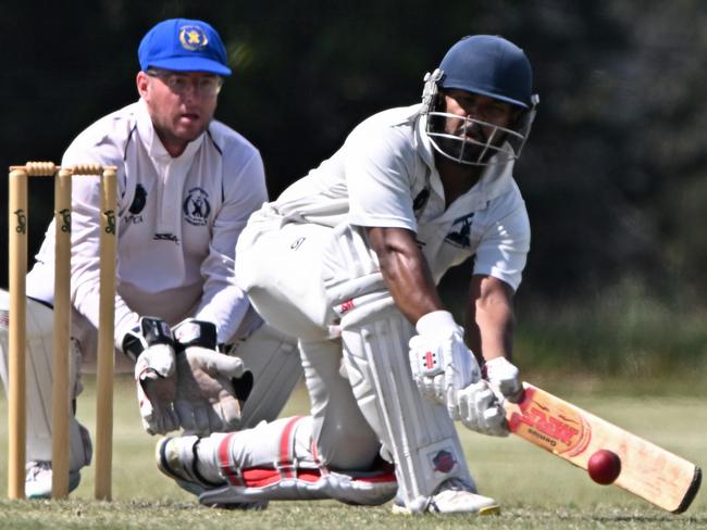 Sydenham-Hillside centurion Gayashan Weerasekara. Picture: Andy Brownbill