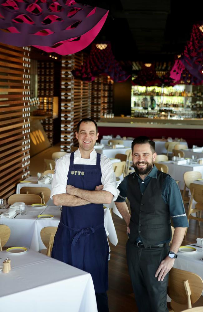 Otto head chef Will Cowper and sommelier Alan Hunter. Picture: Chris McCormack