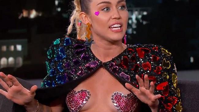 Miley Cyrus is a big fan of flashing the flesh. (Pic: Supplied)