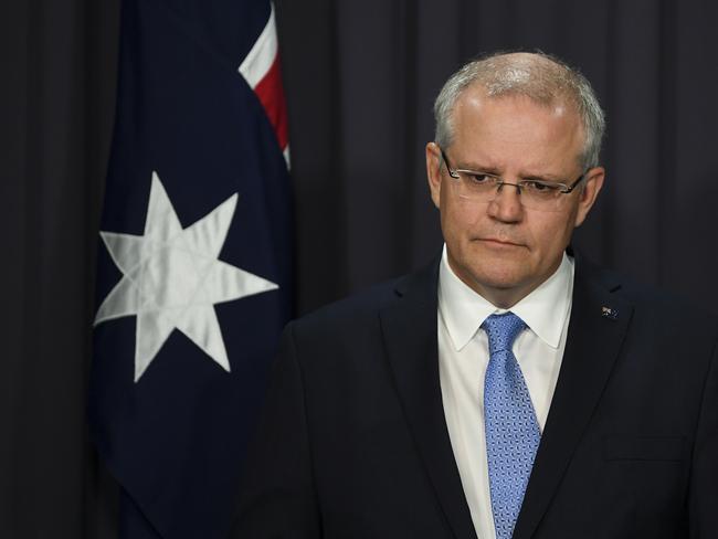 Australian Prime Minister Scott Morrison speaks to the media during a press conference at Parliament House in Canberra, Thursday, December 06, 2018. (AAP Image/Lukas Coch) NO ARCHIVING