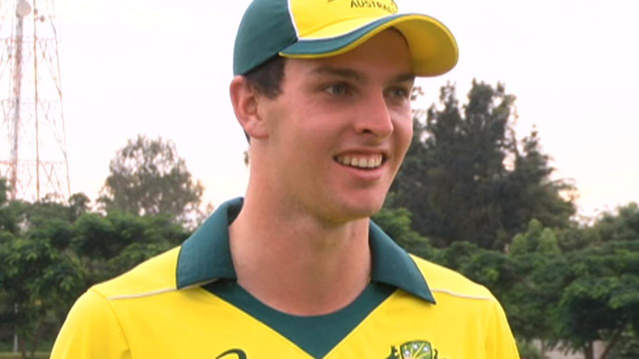 Jack Wildermuth hit a last-ball six to win the game for Australia A.