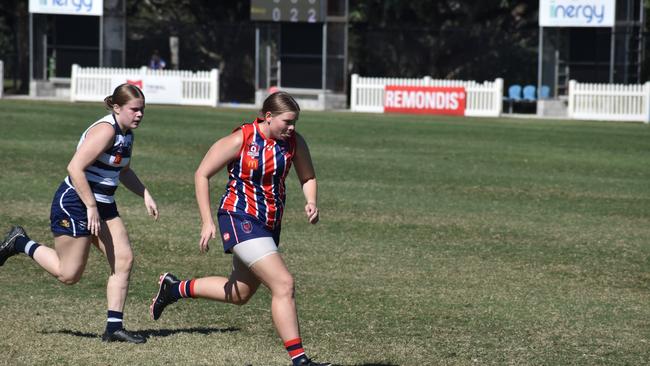 Under-17 Girls division 1 action between the Wilston Grange Gorillas and Broadbeach Cats. Sunday April 30, 2023. Picture: Nick Tucker