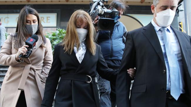 Professor Dianne Jolley leaves Downing Centre Court outside court. Picture: NCA NewsWire / David Swift