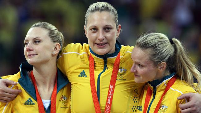 Penny Taylor, Suzy Batkovic and Jenni Screen at the Beijing Olympics in 2008.