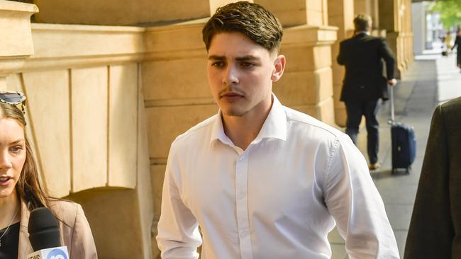 Marco Yandle is seen leaving Adelaide Supreme Court on September 12. Picture: NewsWire / Roy VanDerVegt