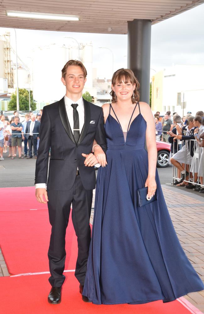 Toowoomba school formals. At the 2023 St Ursula's College formal is graduate Katie Lipp with her partner Cooper Schulz. Picture: Rhylea Millar