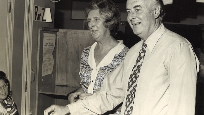 Mr Whitlam and his wife Margaret are pictured here casting their votes at Cabramatta East Public School in December 1972. Picture: Supplied