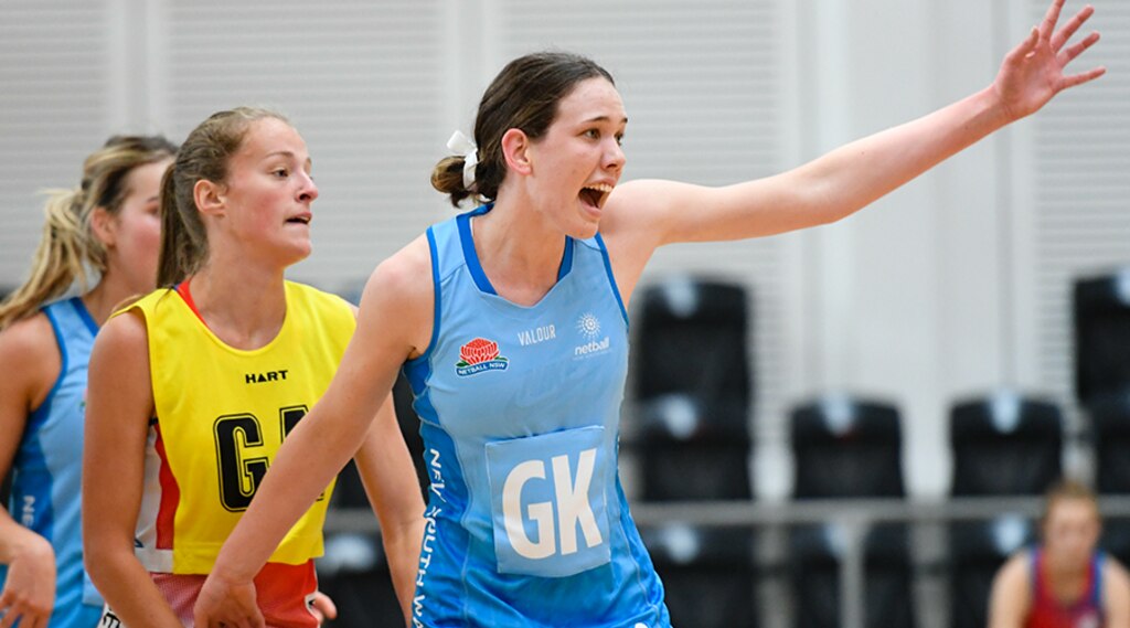 O'Brien playing for NSW. Picture: Netball NSW.