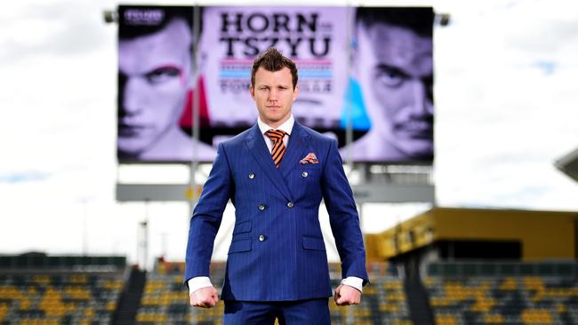 Jeff Horn at Queensland Country Bank Stadium ahead of the Rumble on the Reef bout. Picture: Alix Sweeney