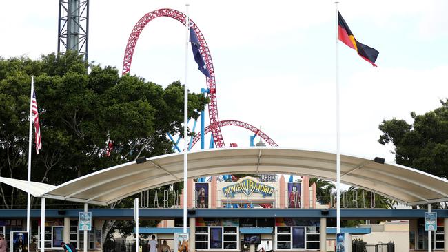 Movie World will temporarily close as of tonight along with Sea World, Wet n Wild and Top Golf on the Gold Coast. (Photo by Chris Hyde/Getty Images)