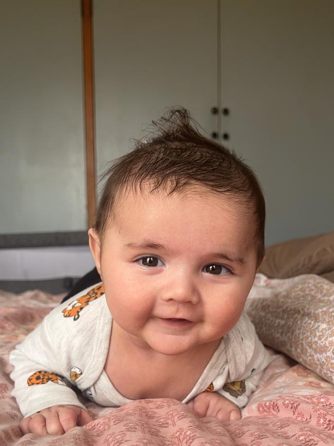 Axel Wilson. Four months old. Axel is the most cheekiest boy I have ever met, his got the most beautiful, infectious smile and personality.