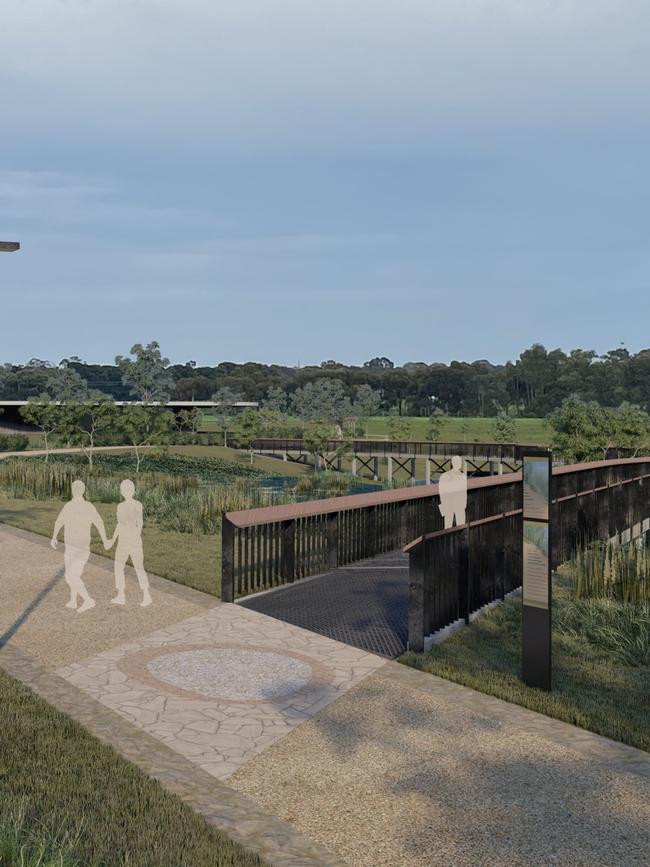 An artists impression of the Northern Park Lands Wetlands. Picture: Supplied