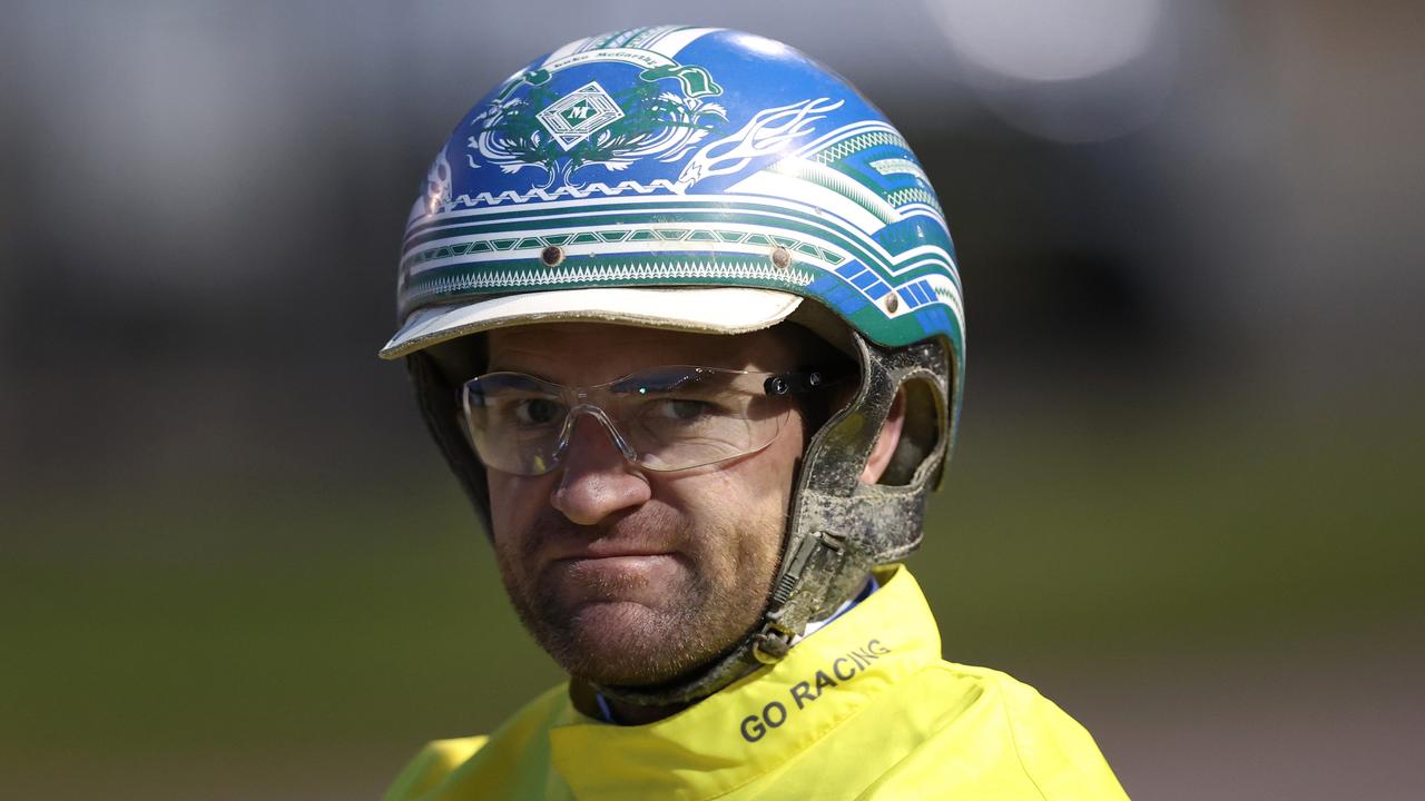 Luke McCarthy will drives two major chances from Victoria in the NSW Oaks and NSW Trotters’ Oaks at Menangle on Saturday night. Picture: Jason McCawley/Getty Images for Club Menangle