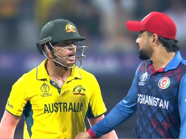 The pair were in each other's face. Photo: Fox Cricket.