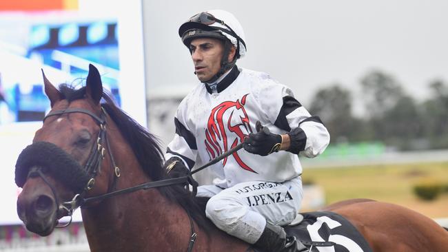 Jockey Jeff Penza (pictured) rides Mooshaka at Wagga on Friday.