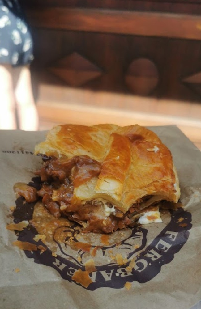 And this $NZ8.50 chilli, beef &amp; cheese pie. It’s so light, flaky and damn tasty. Picture: news.com.au