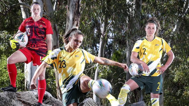 South Australian representatives Sarah Willacy, Emma Checker and Jenna McCormick. Picture: Sarah Reed