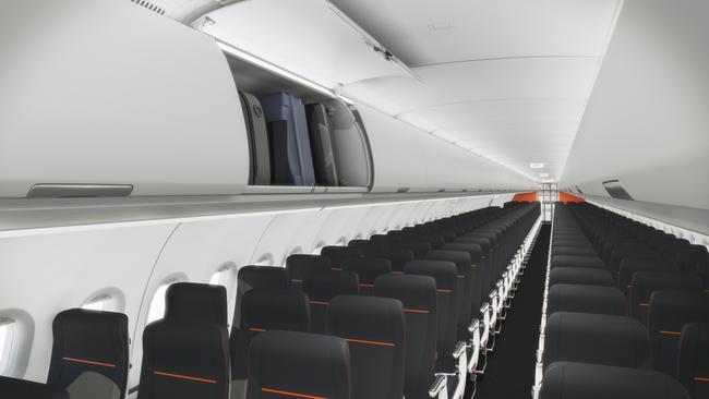 Inside Jetstar's newest fleet addition, the A321neo. Picture: Supplied