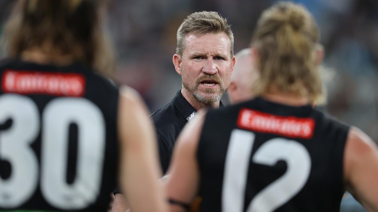 Nathan Buckley, senior coach of the Magpies. Picture: Michael Klein