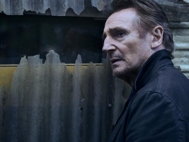 Liam Neeson filming Blacklight.